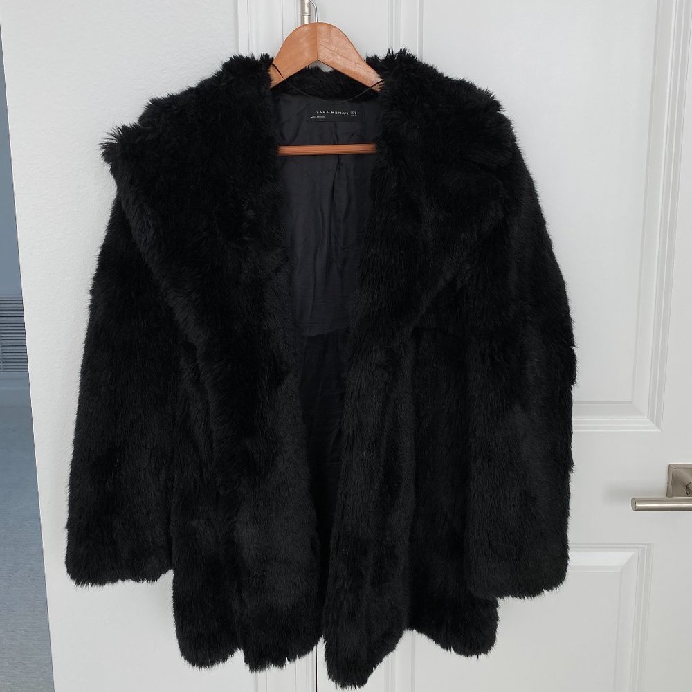 Zara Short Faux Fur Coat